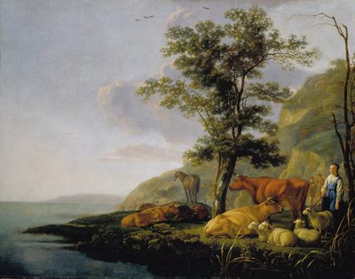 Vieh an einem Fluss von Aelbert Cuyp